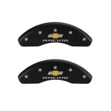 MGP 4 Caliper Covers Engraved Front & Rear Chevy racing Red finish silver ch thumbnail 3