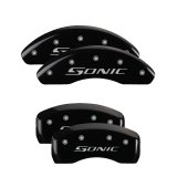 MGP 4 Caliper Covers Engraved Front & Rear Sonic Black finish silver ch thumbnail 6