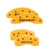 MGP 4 Caliper Covers Engraved Front & Rear Sonic Yellow finish black ch thumbnail 8