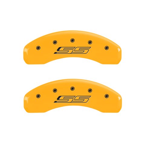 MGP Front set 2 Caliper Covers Engraved Front Bowtie Black finish silver ch thumbnail 6