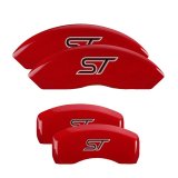 MGP 4 Caliper Covers Engraved Front & Rear No bolts/ST Red finish silver ch thumbnail 3