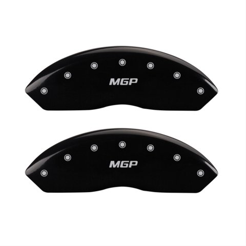 MGP 4 Caliper Covers Engraved Front & Rear MGP Black finish silver ch thumbnail 1