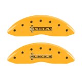 MGP 4 Caliper Covers Engraved Front & Rear Lincoln Yellow finish black ch thumbnail 6