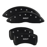 MGP 4 Caliper Covers Engraved Front Lincoln Engraved Rear Star logo Red finish silver ch thumbnail 5