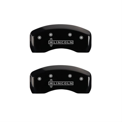 MGP 4 Caliper Covers Engraved Front & Rear Lincoln Black finish silver ch thumbnail 2