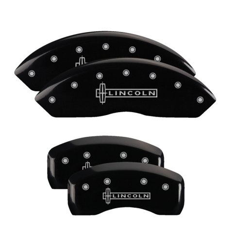 MGP 4 Caliper Covers Engraved Front & Rear Lincoln Black finish silver ch thumbnail 6