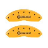 MGP 4 Caliper Covers Engraved Front & Rear Lincoln Yellow finish black ch thumbnail 5