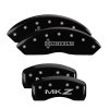 MGP 4 Caliper Covers Engraved Front Lincoln Engraved Rear MKZ Black finish silver ch thumbnail 8