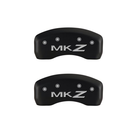 MGP 4 Caliper Covers Engraved Front Lincoln Engraved Rear MKZ Red finish silver ch thumbnail 7