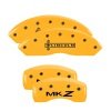 MGP 4 Caliper Covers Engraved Front Lincoln Engraved Rear MKZ Yellow finish black ch thumbnail 8