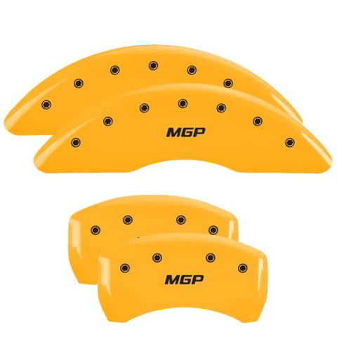 MGP 4 Caliper Covers Engraved Front & Rear MGP Yellow finish black ch thumbnail 6