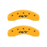 MGP 4 Caliper Covers Engraved Front & Rear RT1-Truck Yellow finish black ch thumbnail 2