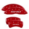 MGP 4 Caliper Covers Engraved Front & Rear SHO Red finish silver ch thumbnail 5