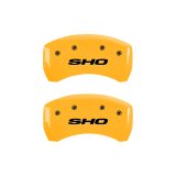 MGP 4 Caliper Covers Engraved Front & Rear SHO Yellow finish black ch thumbnail 9