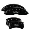 MGP 4 Caliper Covers Engraved Front & Rear Oval logo/Ford Black finish silver ch thumbnail 5
