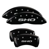 MGP 4 Caliper Covers Engraved Front & Rear SHO Black finish silver ch thumbnail 3