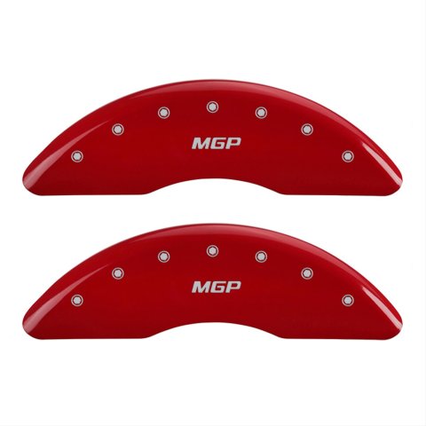MGP 4 Caliper Covers Engraved Front & Rear MGP Red finish silver ch thumbnail 1