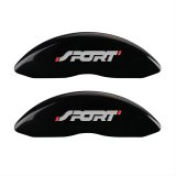 MGP 4 Caliper Covers Engraved Front & Rear No bolts/Sport Black finish silver ch thumbnail 1