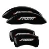 MGP 4 Caliper Covers Engraved Front & Rear No bolts/Sport Black finish silver ch thumbnail 8