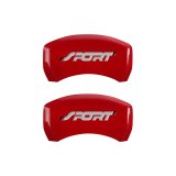 MGP 4 Caliper Covers Engraved Front & Rear No bolts/Sport Red finish silver ch thumbnail 6