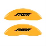 MGP 4 Caliper Covers Engraved Front & Rear No bolts/Sport Yellow finish black ch thumbnail 2