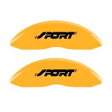 MGP 4 Caliper Covers Engraved Front & Rear No bolts/Sport Yellow finish black ch thumbnail 4