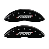 MGP 4 Caliper Covers Engraved Front & Rear SPORT Black finish silver ch thumbnail 1