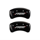 MGP 4 Caliper Covers Engraved Front & Rear SPORT Black finish silver ch thumbnail 2