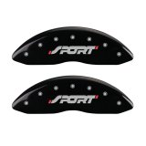 MGP 4 Caliper Covers Engraved Front & Rear SPORT Black finish silver ch thumbnail 4