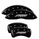 MGP 4 Caliper Covers Engraved Front & Rear SPORT Black finish silver ch thumbnail 6