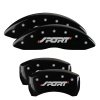 MGP 4 Caliper Covers Engraved Front & Rear SPORT Black finish silver ch thumbnail 8