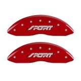 MGP 4 Caliper Covers Engraved Front & Rear SPORT Red finish silver ch thumbnail 1