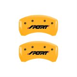 MGP 4 Caliper Covers Engraved Front & Rear SPORT Yellow finish black ch thumbnail 2