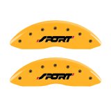 MGP 4 Caliper Covers Engraved Front & Rear SPORT Yellow finish black ch thumbnail 4