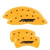MGP 4 Caliper Covers Engraved Front & Rear SPORT Yellow finish black ch thumbnail 8