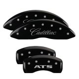 MGP 4 Caliper Covers Engraved Front Cadillac Engraved Rear ATS Black finish silver ch thumbnail 3