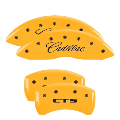 MGP 4 Caliper Covers Engraved Front & Rear MGP Yellow finish black ch thumbnail 5