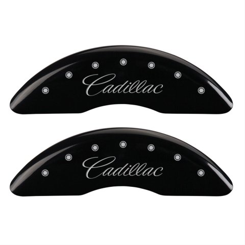 MGP 4 Caliper Covers Engraved Front Cadillac Engraved Rear XTS Black finish silver ch thumbnail 1