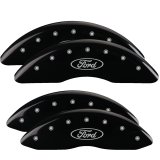 MGP 4 Caliper Covers Engraved Front & Rear Oval logo/Ford Black finish silver ch thumbnail 4