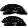 MGP 4 Caliper Covers Engraved Front & Rear Oval logo/Ford Black finish silver ch thumbnail 7