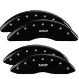 MGP 4 Caliper Covers Engraved Front & Rear MGP Black finish silver ch thumbnail 3