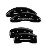 MGP 4 Caliper Covers Engraved Front & Rear Impala Black finish silver ch thumbnail 4