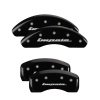 MGP 4 Caliper Covers Engraved Front & Rear Impala Black finish silver ch thumbnail 5