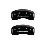 MGP 4 Caliper Covers Engraved Front & Rear Impala Black finish silver ch thumbnail 7