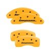 MGP 4 Caliper Covers Engraved Front & Rear Impala Yellow finish black ch thumbnail 8