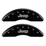 MGP 4 Caliper Covers Engraved Front & Rear JEEP Black finish silver ch thumbnail 1