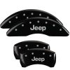 MGP 4 Caliper Covers Engraved Front & Rear JEEP Black finish silver ch thumbnail 8