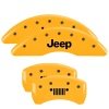 MGP 4 Caliper Covers Engraved Front JEEP Engraved Rear JEEP Grill logo Yellow finish black ch thumbnail 8