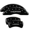 MGP 4 Caliper Covers Engraved Front & Rear MOPAR Black finish silver ch thumbnail 8