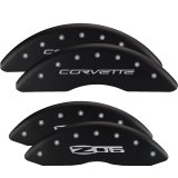MGP Front set 2 Caliper Covers Engraved Front Bowtie Red finish silver ch thumbnail 5
